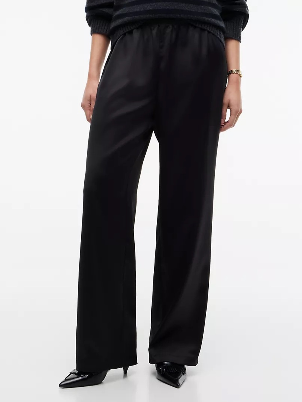 Tommy Hilfiger Black Wide-Leg Pants